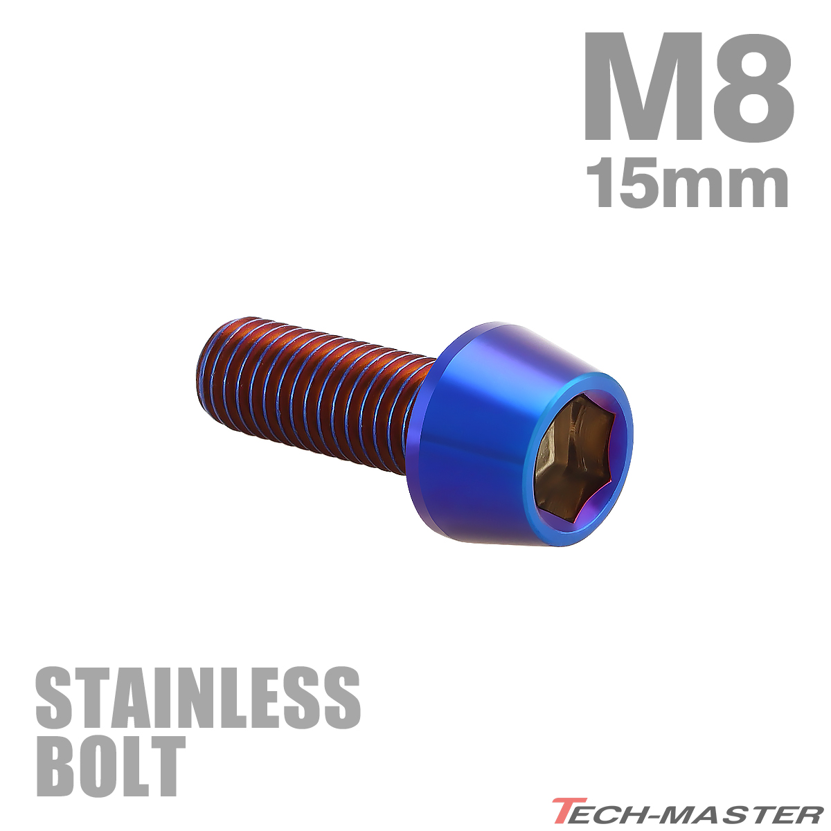  нержавеющая сталь болт M8×15mm P1.25 конус head колпак болт жарение titanium цвет TB0152