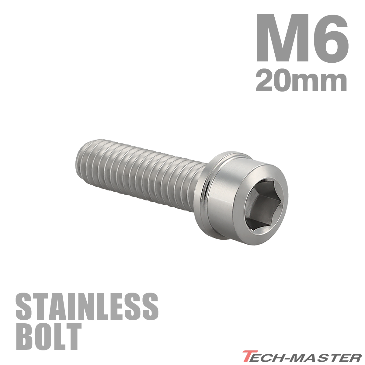  нержавеющая сталь болт M6×20mm P1.0 тонкий head колпак болт серебряный цвет TB0191