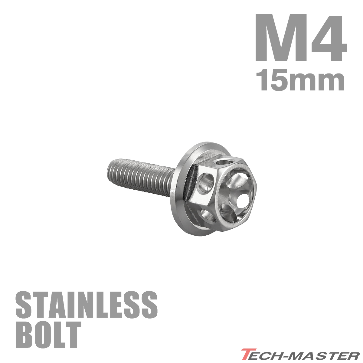  нержавеющая сталь болт M4×15mm P0.7 болт с шестигранной головкой цветок head колпак болт серебряный цвет TB0415