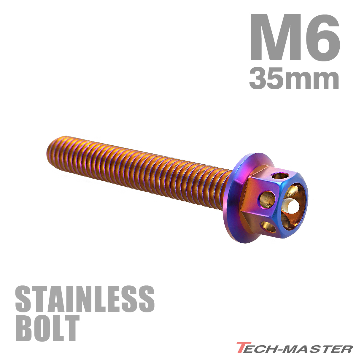  нержавеющая сталь болт M6×35mm P1.0 болт с шестигранной головкой цветок head колпак болт жарение titanium цвет TB0548