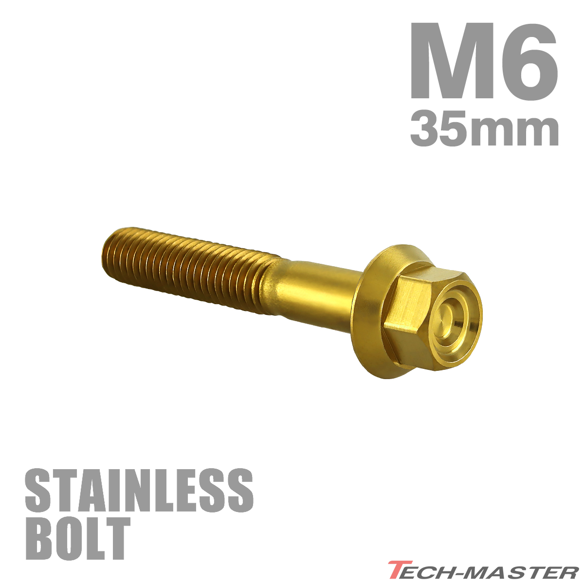  нержавеющая сталь болт M6×35mm P1.0 фланец имеется болт с шестигранной головкой CNC Hexagon head Gold цвет TB1276