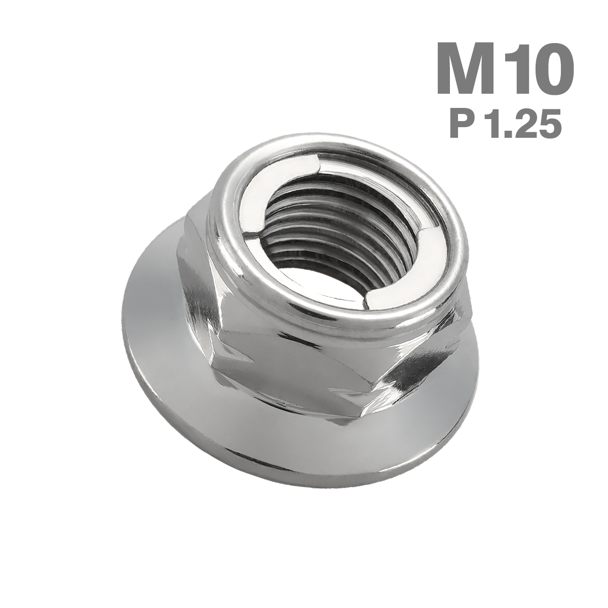  нержавеющая сталь гайка M10 P1.25... прекращение замковая гайка шестигранная гайка se rate имеется серебряный цвет TF0216