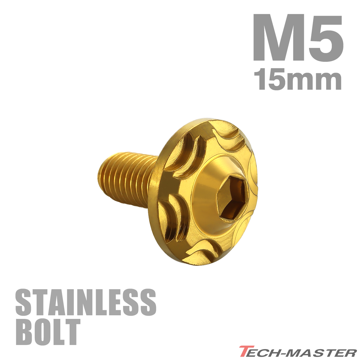  нержавеющая сталь болт M5×15mm P0.8 кнопка болт snow head Gold цвет TR0271