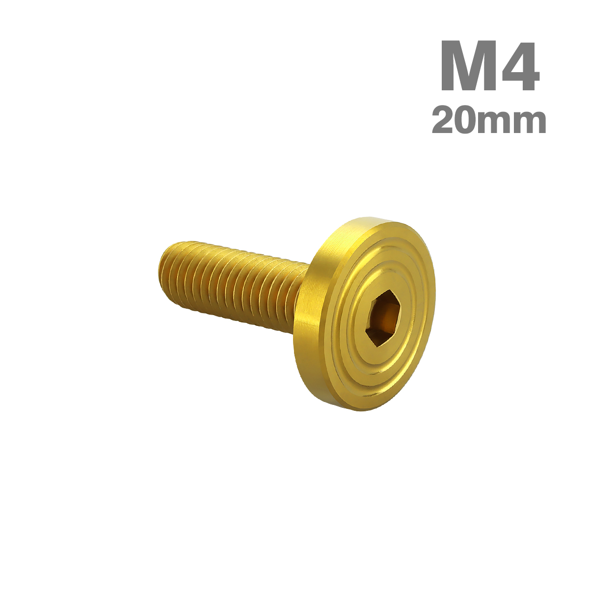  нержавеющая сталь болт M4×20mm P0.7 коврик модель ракушка head Flat Gold цвет TR0835