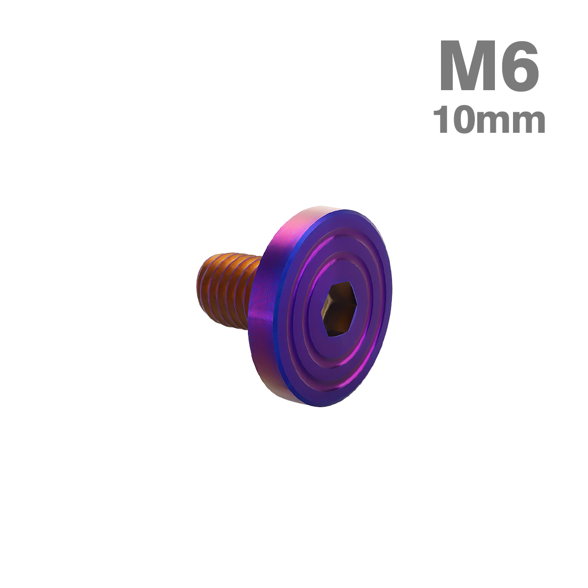  нержавеющая сталь болт M6×10mm P1.0 коврик модель ракушка head Flat жарение titanium цвет TR0863
