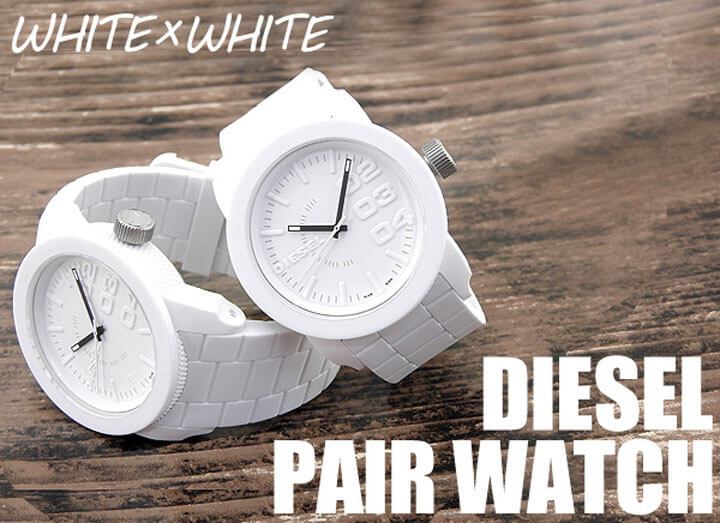 魅力的な ポイント最大8倍 Diesel ディーゼル Dz1436 2本セット ペアウォッチ カップル 人気 ブランド アナログ メンズ レディース 腕時計 海外モデル 白 ホワイト 腕時計 メンズ アクセの加藤時計店 通 Grevino Com