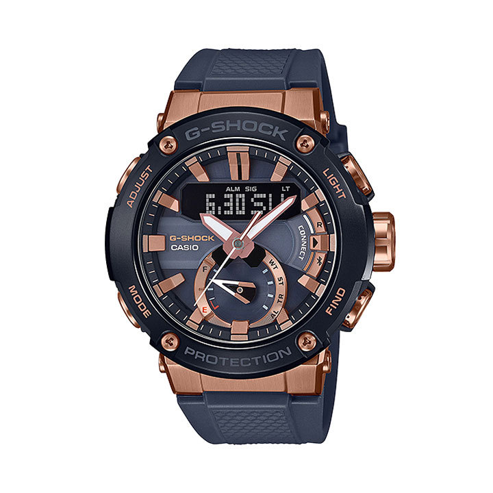 しない G Shock 腕時計 国内正規品 黒 ブラック ピンクゴールド ウレタン 腕時計 メンズ アクセの加藤時計店 Gショック Casio タフソーラー Gst B0g 2ajf モバイルリンク機能 アナログ デジタル メンズ ールドをア