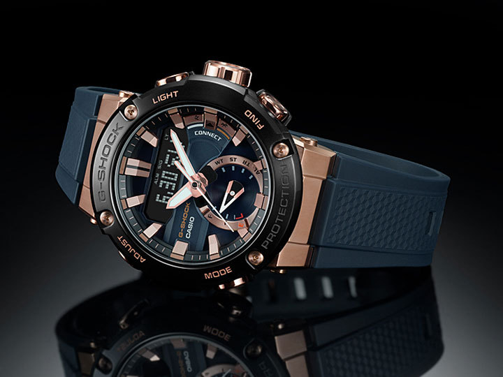 しない G Shock 腕時計 国内正規品 黒 ブラック ピンクゴールド ウレタン 腕時計 メンズ アクセの加藤時計店 Gショック Casio タフソーラー Gst B0g 2ajf モバイルリンク機能 アナログ デジタル メンズ ールドをア