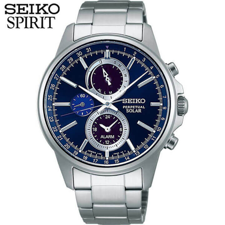 ポイント最大9倍 セイコー スピリット 腕時計 Seiko Spirit メンズ ソーラー クロノグラフ Sbpj003 国内正規品 青 ネイビー 腕時計 メンズ アクセの加藤時計店 通販 Paypayモール
