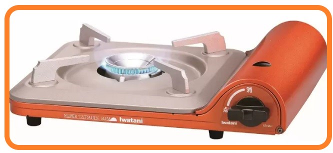  Iwatani portable gas stove CB-SS-1 gas portable cooking stove 13011 free shipping cost ko compressed gas cylinder optional gas compressed gas cylinder IWATANI made in Japan thin type high endurance fluorine coat 