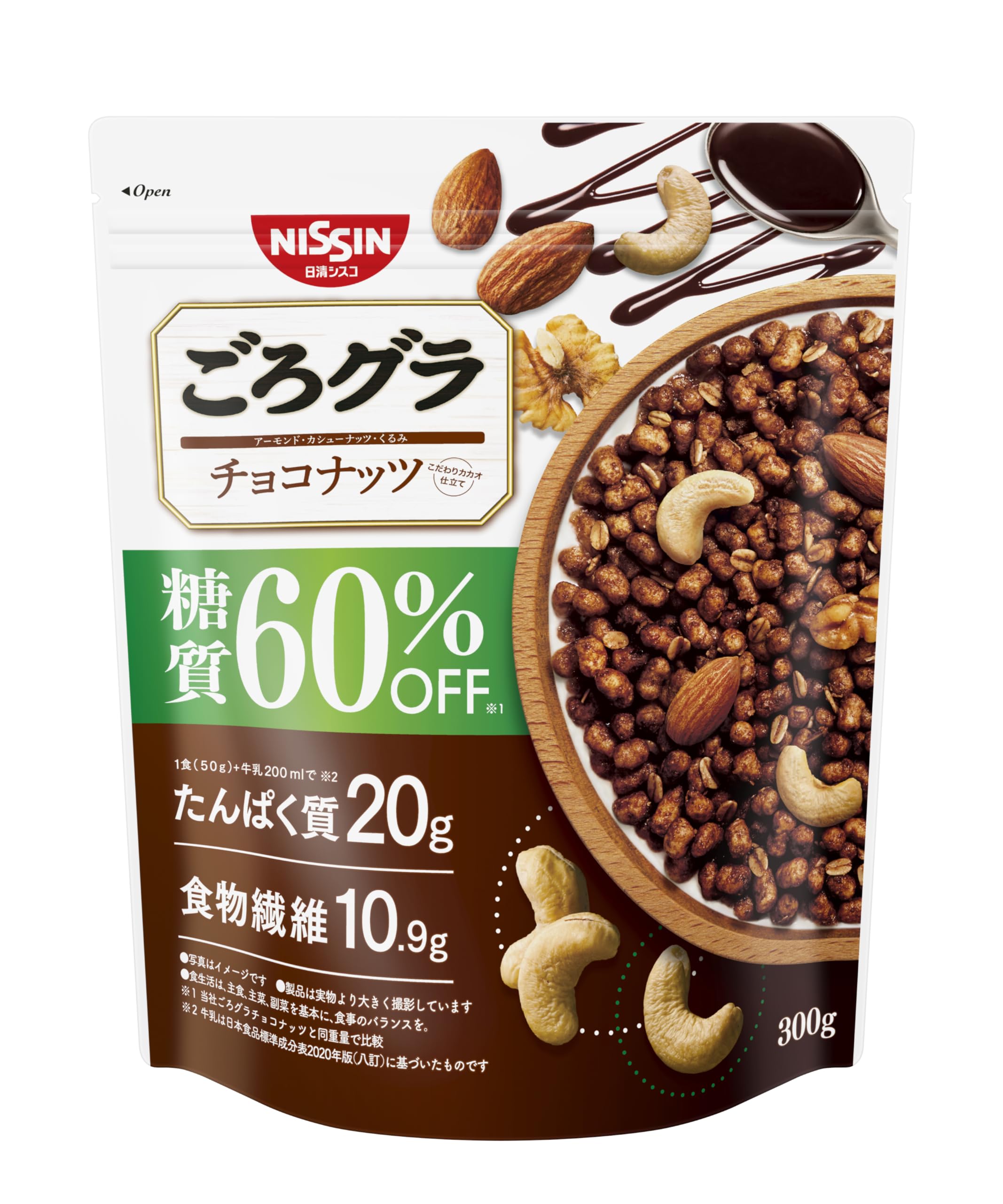 ごろグラ 糖質60％オフ チョコナッツ 300g×6袋の商品画像