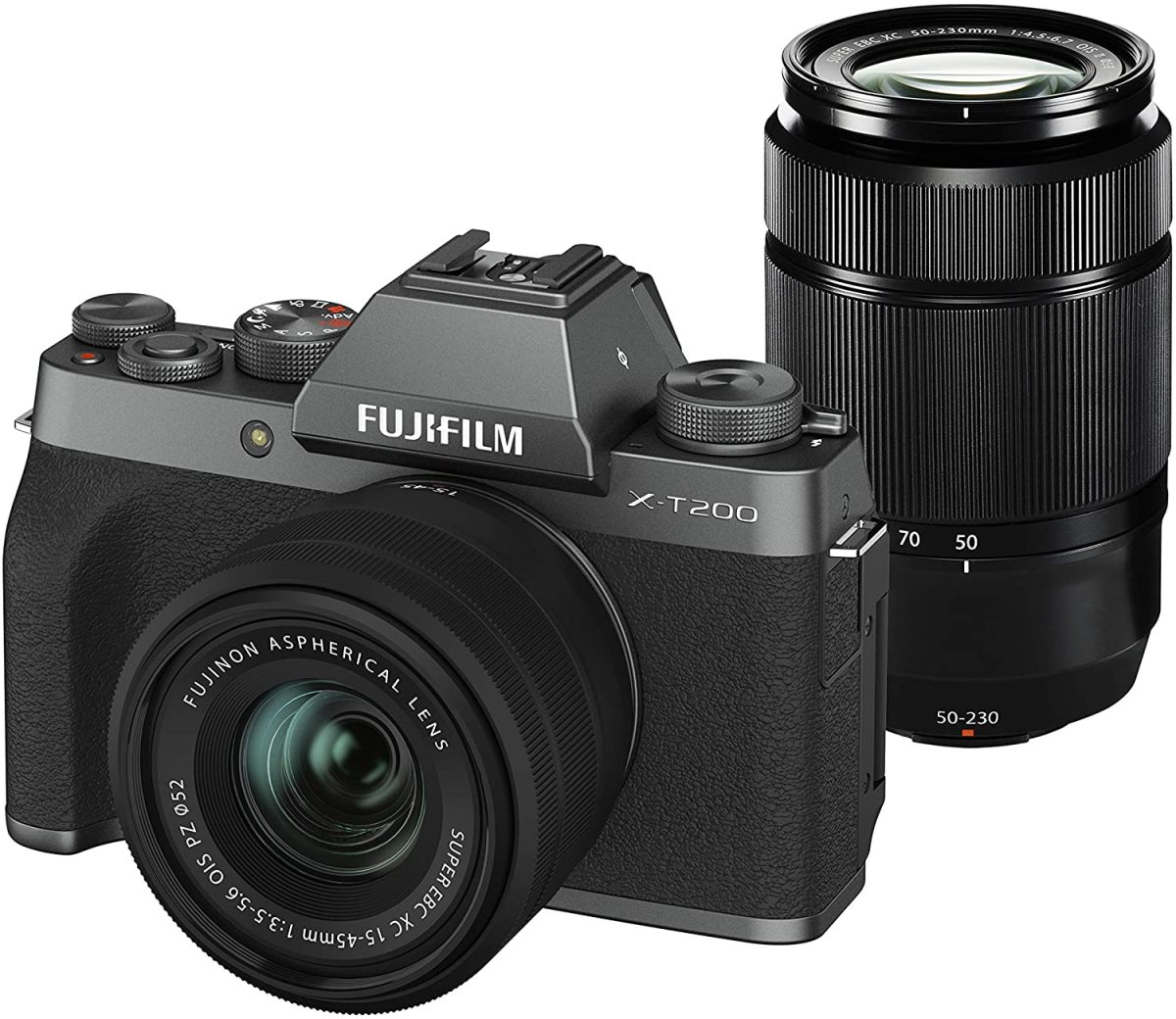 FUJIFILM FUJIFILM X-T200ダブルズームレンズキット F X-T200WZLK-DS （ダークシルバー） 富士フイルム Xシステム ミラーレス一眼カメラの商品画像