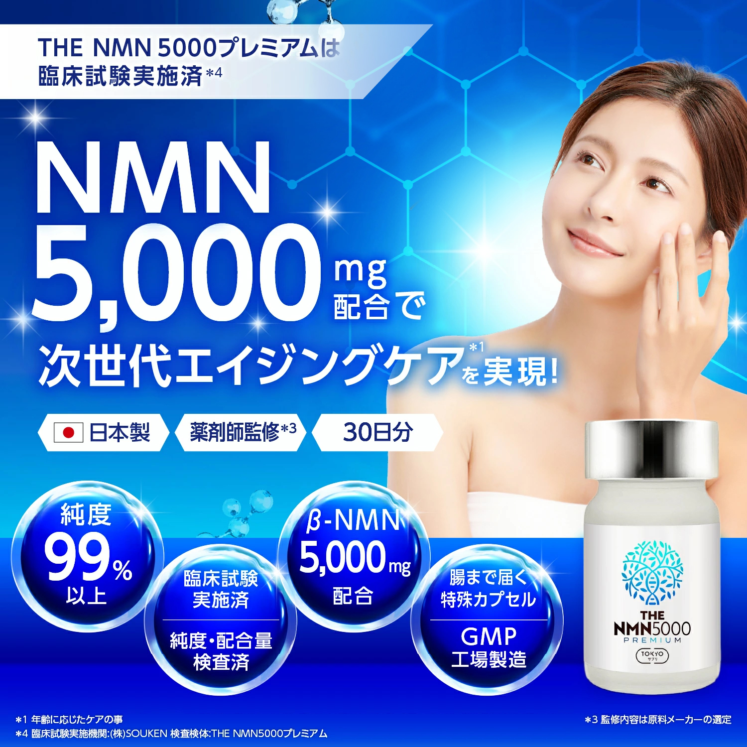 NMN 5000mg premium purity 99% and more . floor examination execution made in Japan pharmacist ... till reach small size special Capsule GMP recognition factory 30 day minute TOKYO supplement 