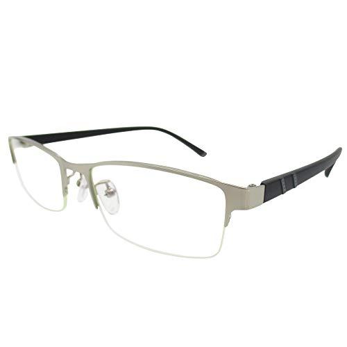  date очки стильный квадратное date очки легкий TR90 материалы metal неполная оправа UV cut линзы ( серебряный )