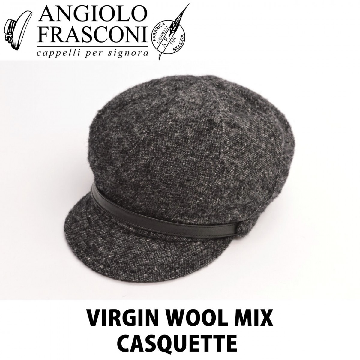 在庫一掃 Angiolo Frasconi ヴァージンウール ミックス ホームスパン レザーベルト キャスケット 内部フリース ワンサイズフリー つば約5cm イタリア 4222 京都トミヤ帽子店 ヤフー店 通販 Yahoo ショッ Filmisland Net