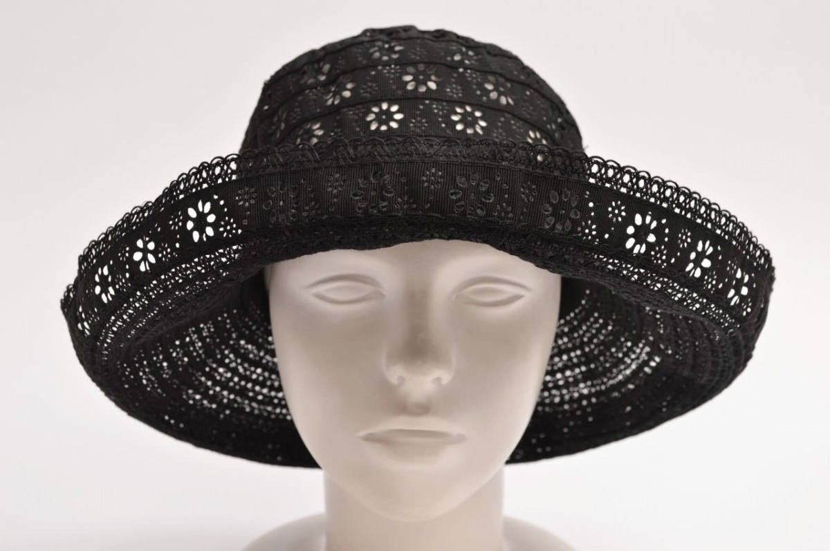 手数料安い Grevi グレヴィ リネンミックス メッシュ レース コンビ ブレード セーラー ハット 折りたたみ可 つば約11cm 58cm イタリア 人気no 1 本体 Tiebreak Fr