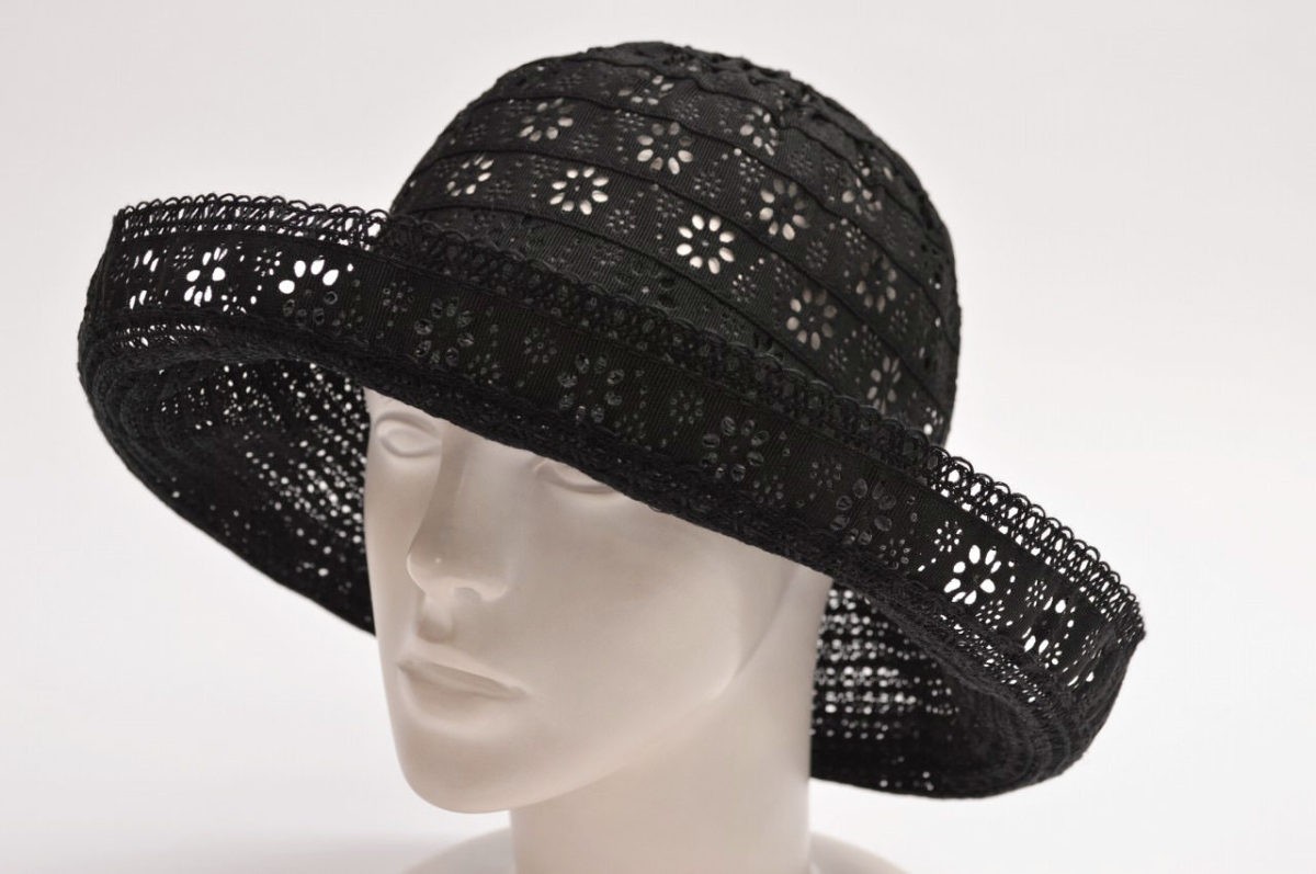 手数料安い Grevi グレヴィ リネンミックス メッシュ レース コンビ ブレード セーラー ハット 折りたたみ可 つば約11cm 58cm イタリア 人気no 1 本体 Tiebreak Fr