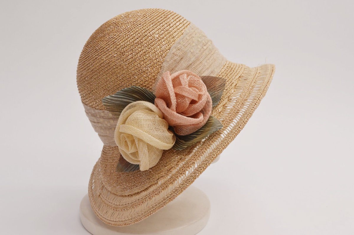 新品 Grevi グレヴィ ストロー 麦 コンビ 花付き ダウンハット つば約7 11cm 58cm イタリア 数量限定 特売 Salvatori Com Br