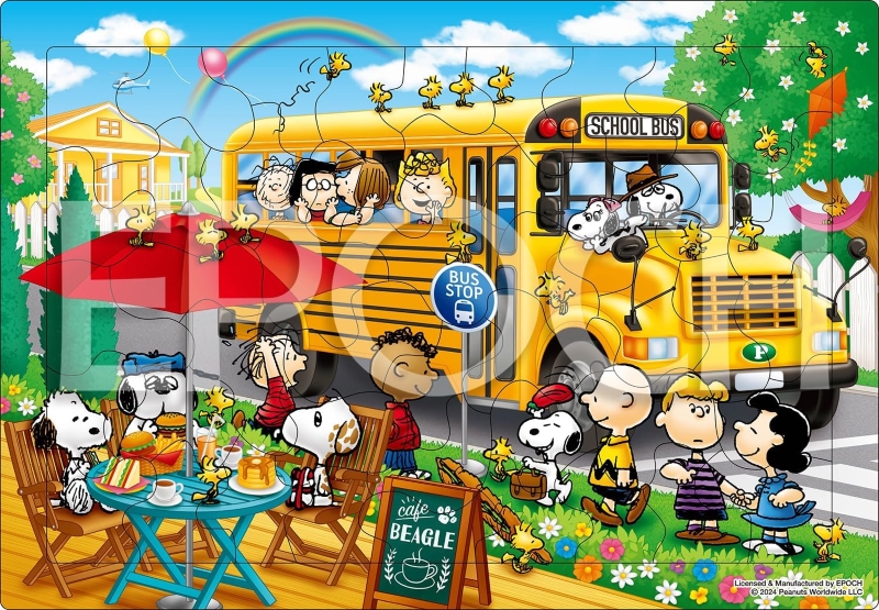 46 деталь ребенок предназначенный мозаика Snoopy school автобус 25-301( Apollo фирма ).80cm
