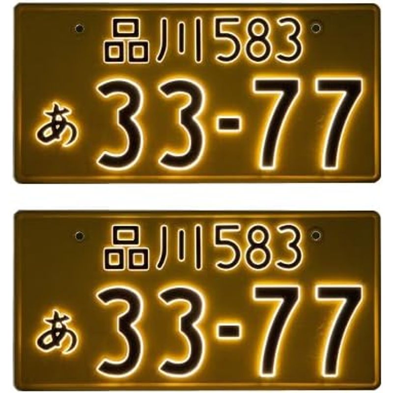 2 pieces set Inoue industry letter optical system number plate lighting equipment 2526-12V-M chrome plating LED Perfect ecoII light for automobile (ka