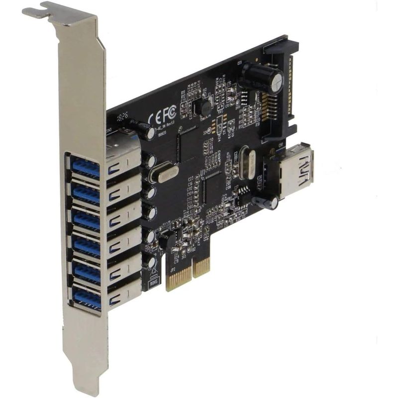 Sedna - PCIE 7 порт USB 3.1 Gen I (5Gbps) адаптор карта ( внешний 6 порт . внутри часть порт 1.) трос ro