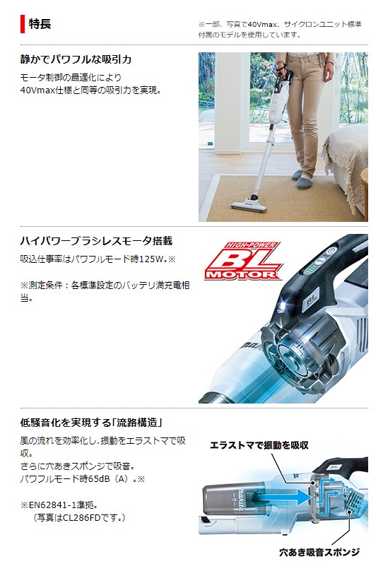  Makita 18V заряжающийся очиститель CL285FDZW( белый )* корпус только 