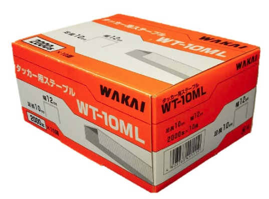 wa kai Tucker для staple 2000шт.@10 коробка WT-10ML длиные ноги 10mm ширина 12mm.. промышленность WAKAI наличие 