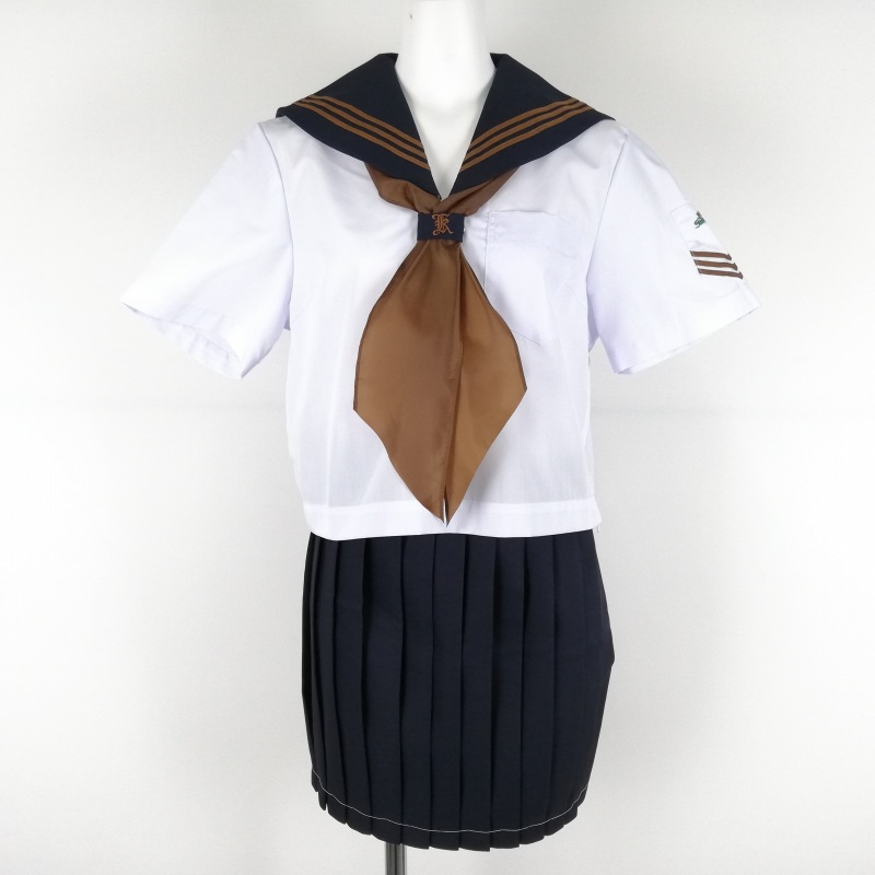  Kanto international high school uniform large size summer sailor suit skirt top and bottom set [ replica TAM]TAM-16-B