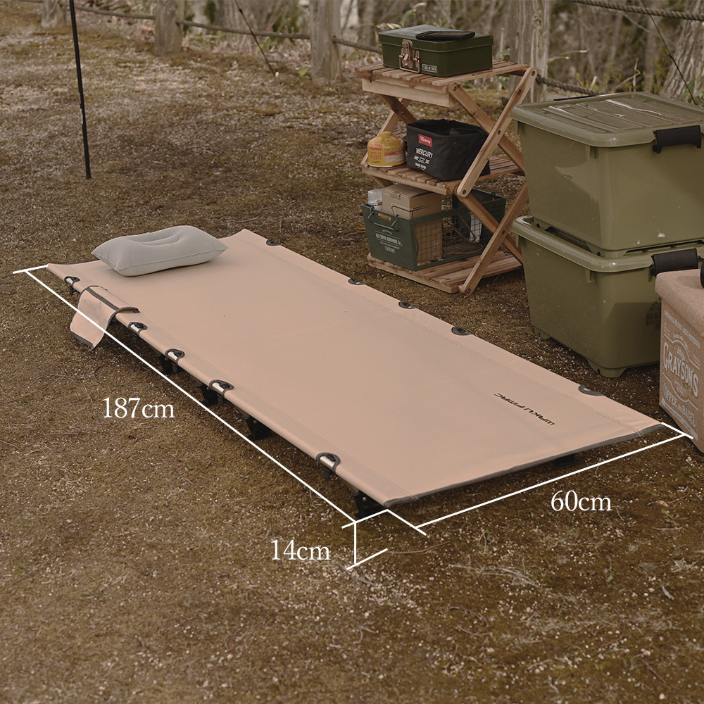 高い素材 コット ローコット ソロキャンプ アウトドアベッド キャンプ アウトドア ベッド おすすめ 寝心地 ランキング コンパクト ツーリング おしゃれ コスパ 軽量