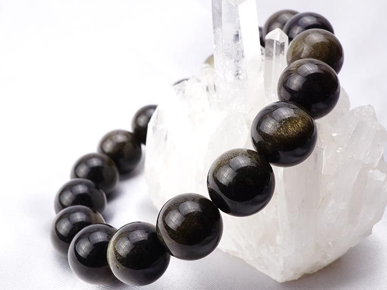 オブシディアン  ブレスレット 