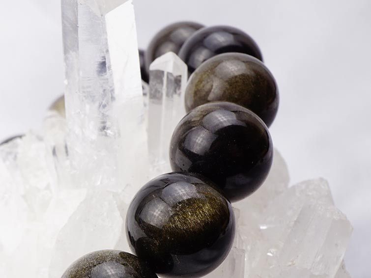 オブシディアン  ブレスレット 