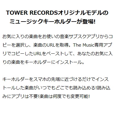 The Music × TOWER RECORDS музыка брелок для ключа Accessories