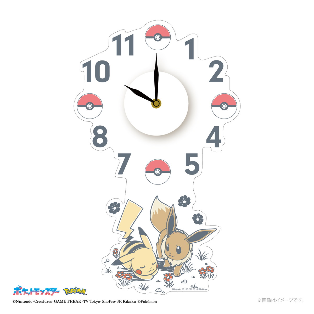  wall sticker Pokemon wall Crocs te car clock Pocket Monster Pokemon wall clock stick clock Orient case character child part shop 