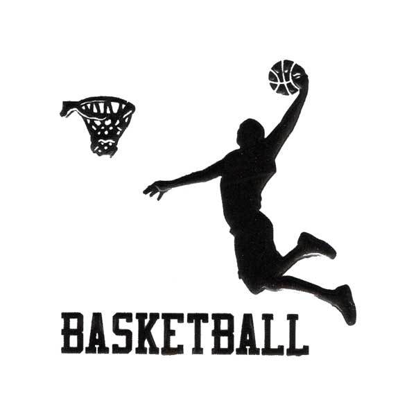  спорт лакировка наклейка [ баскетбол Dunk Shute чёрный ]30mm