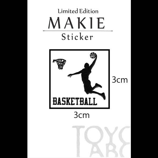  спорт лакировка наклейка [ баскетбол Dunk Shute чёрный ]30mm