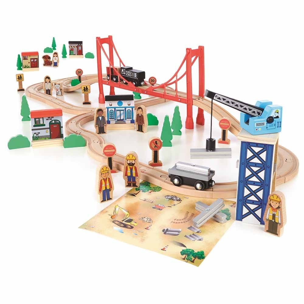 木のレール　おもちゃ　玩具　イマジナリウム イマジナリウム 8の字レール トレインセット 木製 レールセット