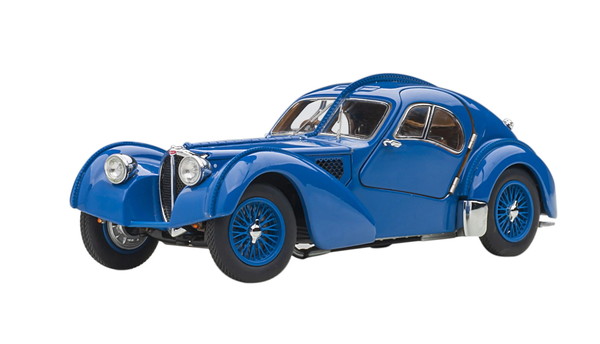 オートアート 1/43 ブガッティ 1938 ブルー/ワイヤースポークホイール オートアート ブガッティ タイプ57SC アトランティック 1938 （ブルー