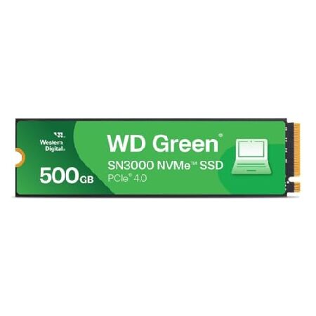 Western Digital WDS500G4G0E ［WD Green SN3000 M.2 Type2280 NVMe 500GB］ WD Green 内蔵型SSDの商品画像