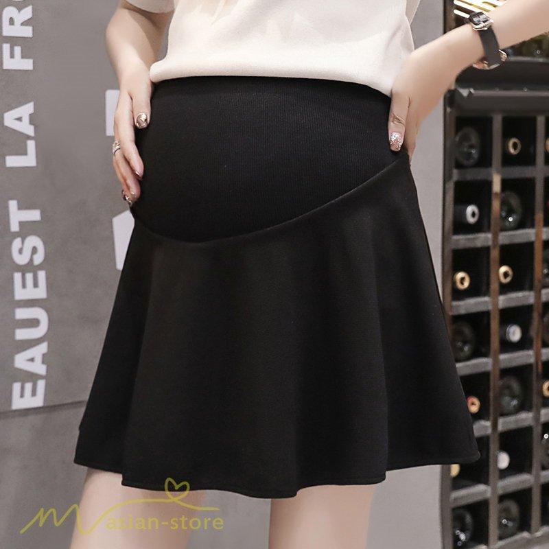  skirt maternity skirt lady's miniskirt short plain A line put on .. large size flair maternity wear plain easy 