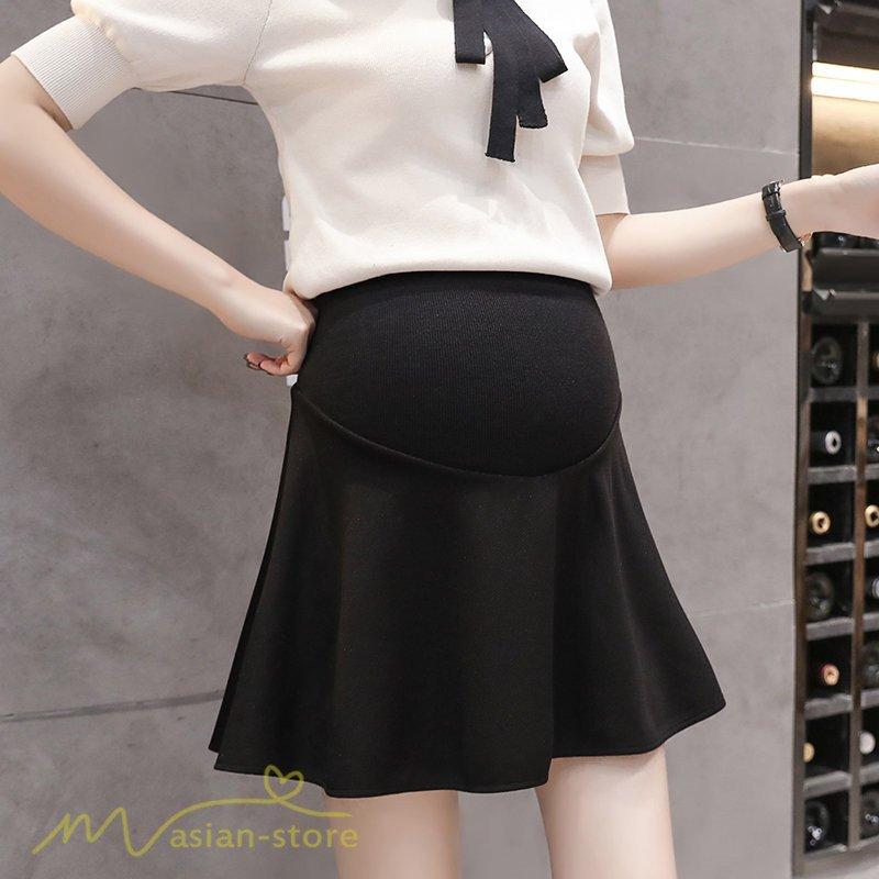  skirt maternity skirt lady's miniskirt short plain A line put on .. large size flair maternity wear plain easy 