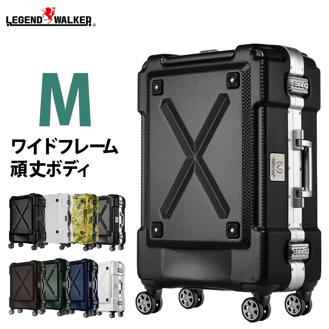 LEGEND WALKER レジェンドウォーカーアウトドア 背面収納付スーツケース 67リットル 6302-62-MAT-NV（マットネイビー） 旅行用品　ハードタイプスーツケースの商品画像