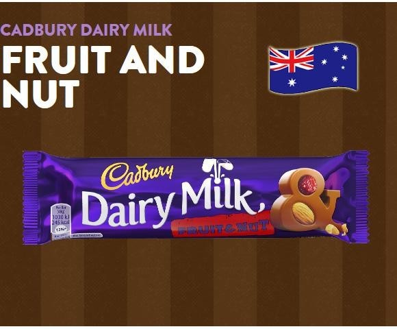 CADBURY キャドバリー デイリーミルク フルーツ＆ナッツ 50g×24個 板