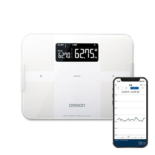  Omron weight * body composition meter kalada scan smartphone Appli /OMRON connect correspondence white HBF-255T-W[ new goods ]