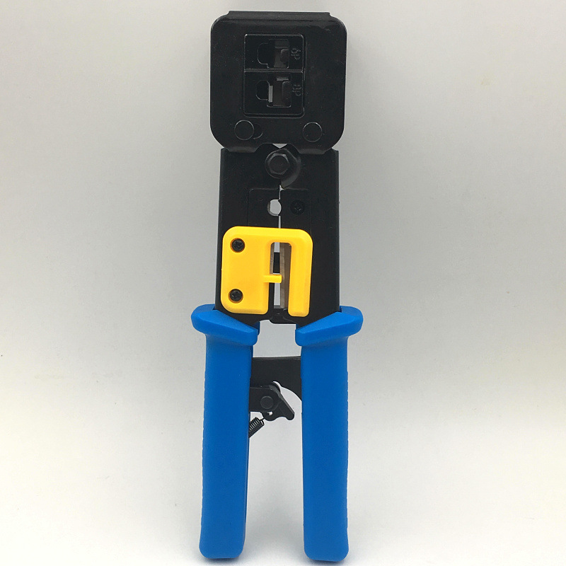 LAN cable plug pressure put on machine penetrate correspondence pressure put on bench caulking tool RJ45/RJ11 8P/6P. connector LAN tool telephone modular processing tool ratchet type cable cutter 