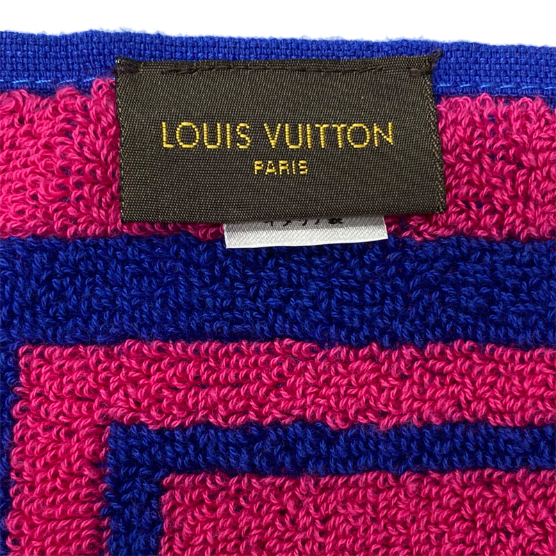 Louis Vuitton Louis Vuitton beach towel monogram blue × pink M78644 used A[. shop pawnshop S0525]