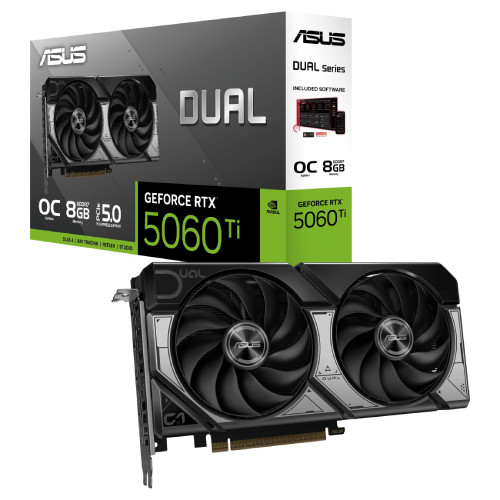 DUAL-RTX5060TI-O8G ［ASUS Dual GeForce RTX 5060 Ti 8GB GDDR7 OC Edition］の商品画像