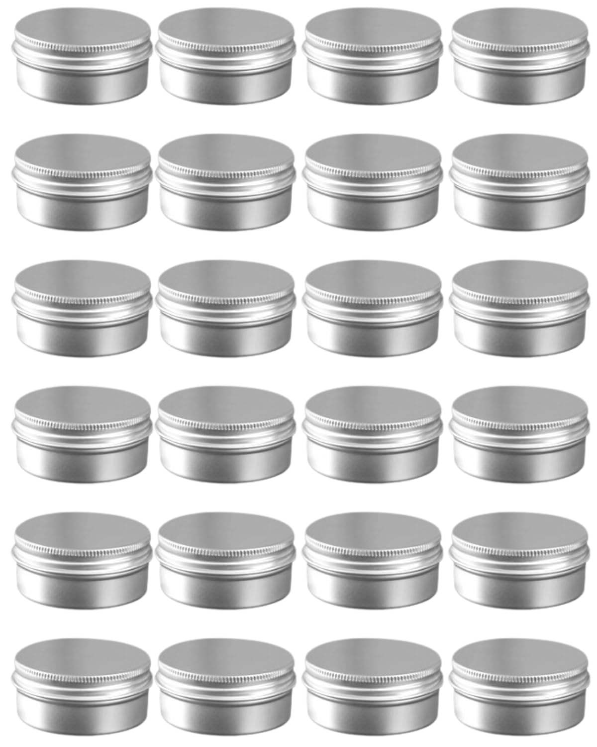 Chocople アルミ缶 アルミケース クリームケース 化粧品 小分け シルバー （30ml （24個）） 詰め替え容器、アトマイザー ...