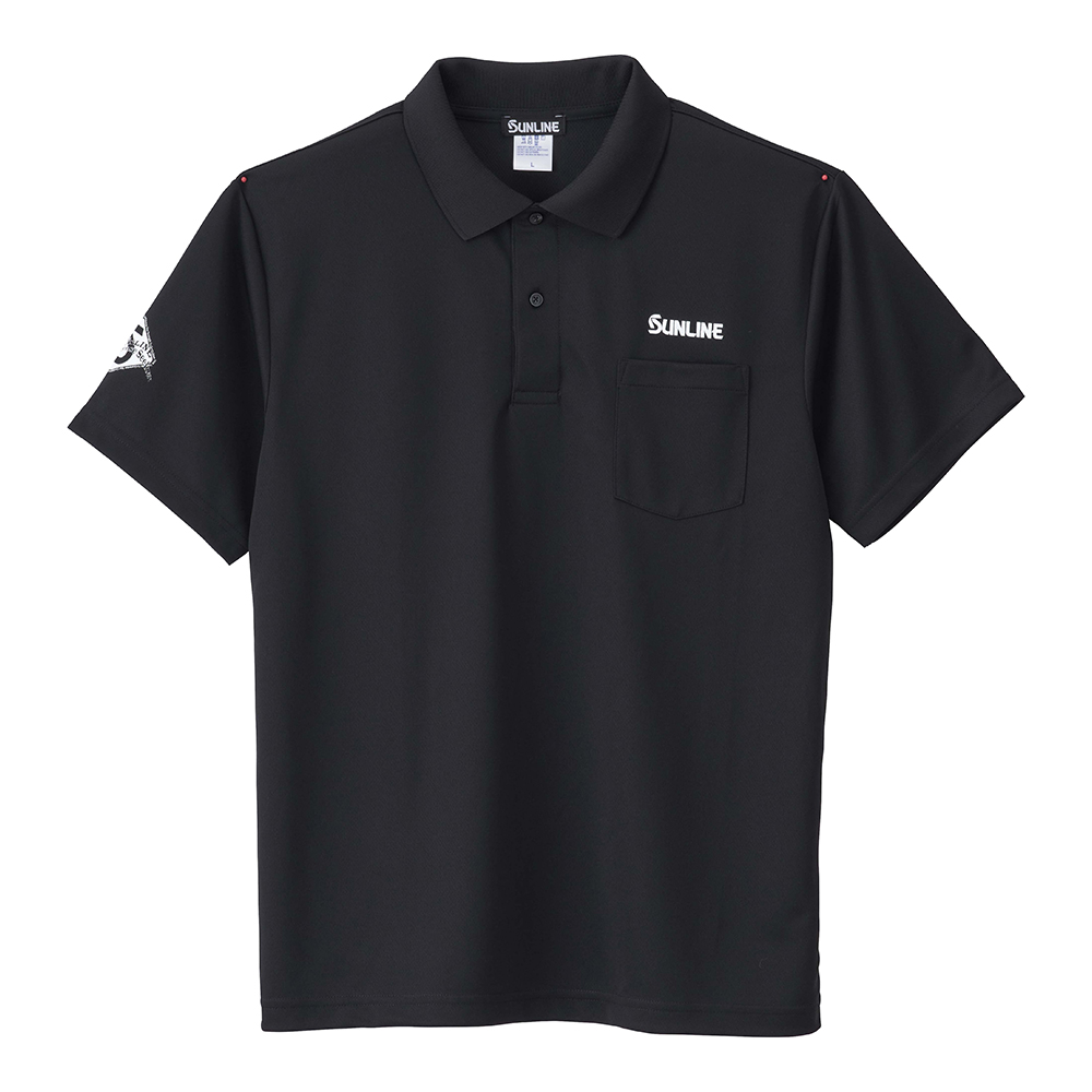  Sunline DRY polo-shirt SUW-15404DP black × white XL size 