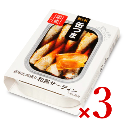 K＆K K＆K 缶つまプレミアム 日本近海獲り 和風サーディン 105g×3缶 缶詰の商品画像