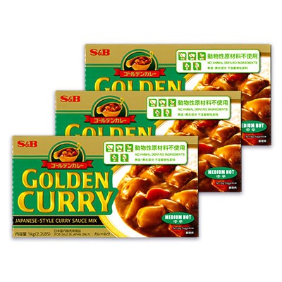  curry roux sb S&Bes Be food Golden curry animal . raw materials un- use middle .1kg × 3 piece 